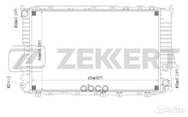 Радиатор охл. дв. Audi 100 92- A6 94- mk-1025