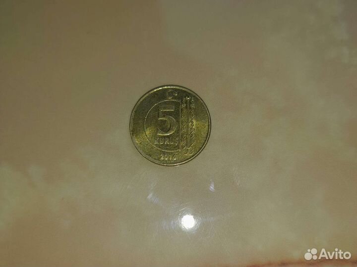 Турецкая монета kurus 2016 года