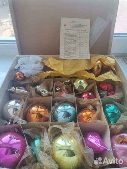 Елочные ссср. Набор в большой коробке