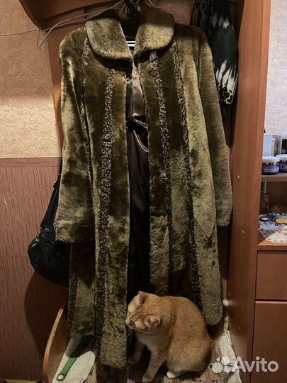 Шуба из мутона 42 размер