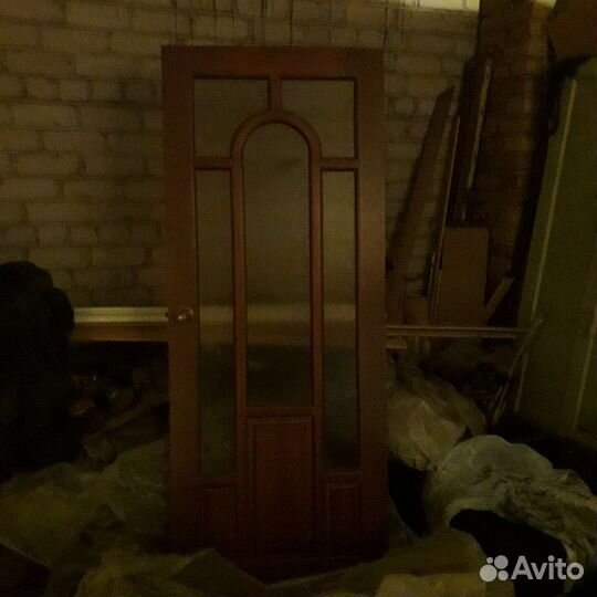 Дверь межкомнатная со стеклом бу