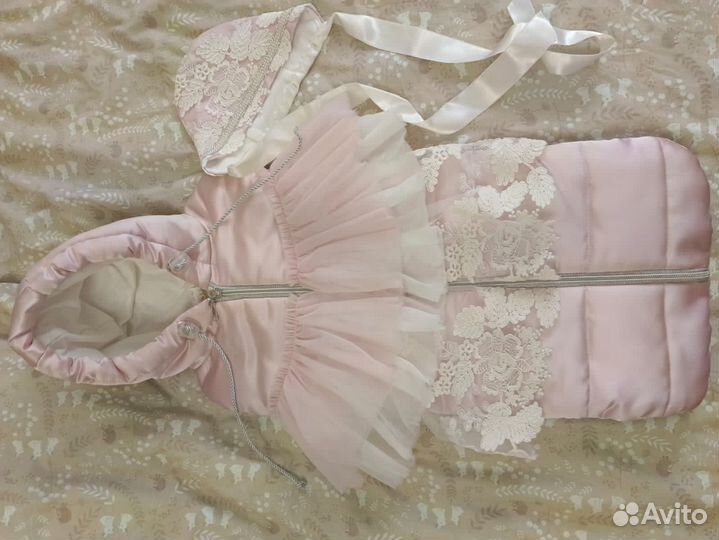 Конверт на выписку для девочки демисезонный