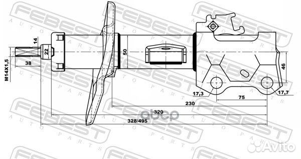 Амортизатор передний правый GAS.twin tube 01660