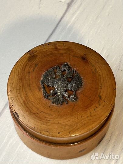 Шкатулка деревянная с серебряной накладкой