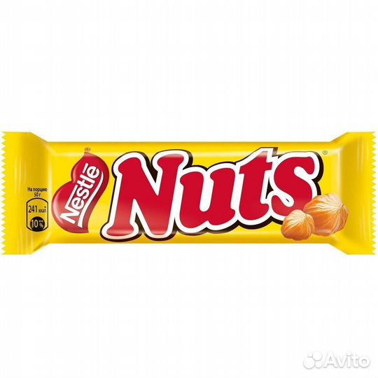 Шоколадный батончик Nuts 50г (опт)