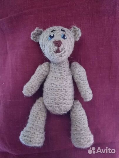 Маленький Медведь ручной работы с опилками внутри