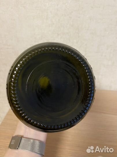 Бутылка декоративная темное стекло 1 л