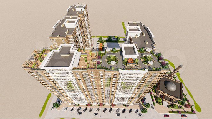 2-к. квартира, 57,3 м², 6/20 эт.