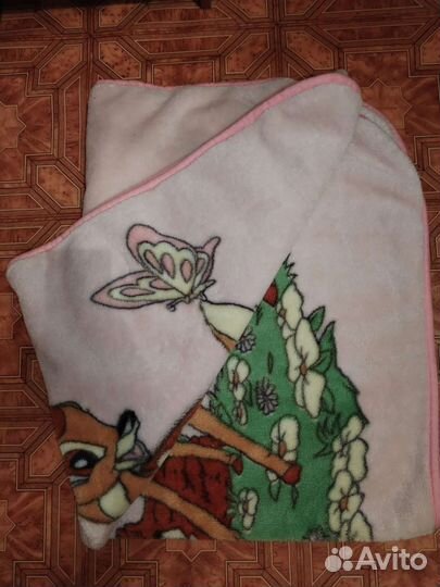 Плед детский плюшевый