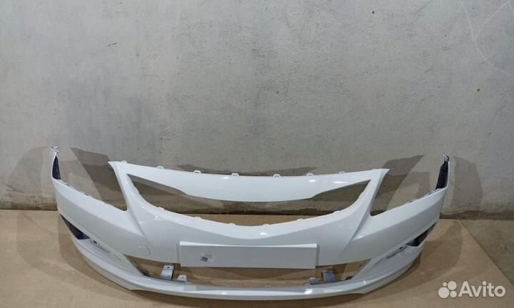 Бампер белый передний Hyundai Solaris 2011-2017