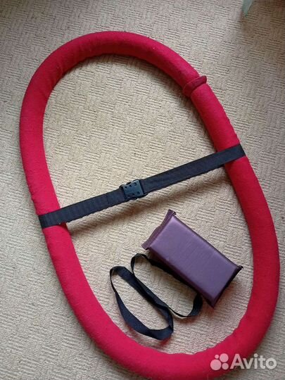 Гантели, обруч, пояс, фитнеслента, кроссовки