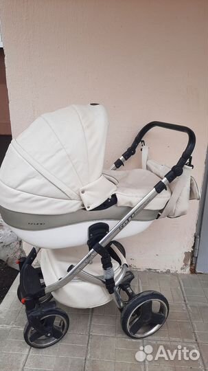Коляска riko эко-кожа 2 в 1 +2 прогул.блока