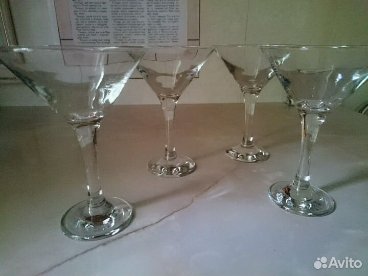 4 Бокала(фужера) для мартини