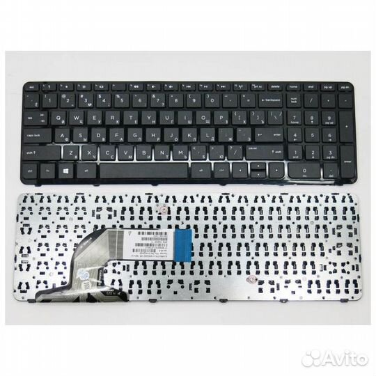 Клавиатура Hp Pavilion 15-e черная с рамкой