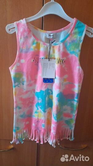 Новые рубашки и майка 164