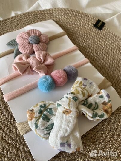 Повязки на голову бантики