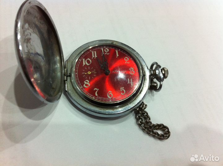 Часы карманные молния СССР Глухарь