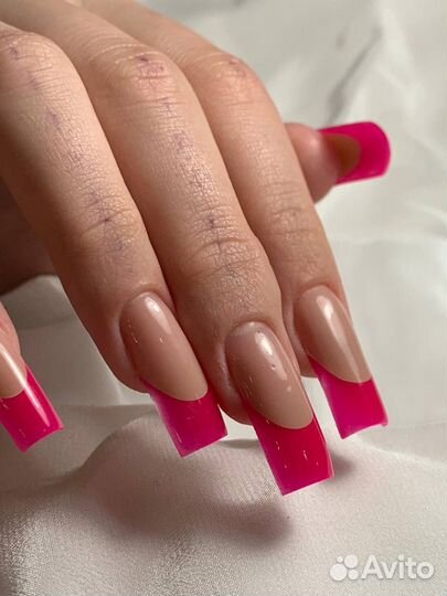 Маникюр, Наращивание ногтей, выкладной френч