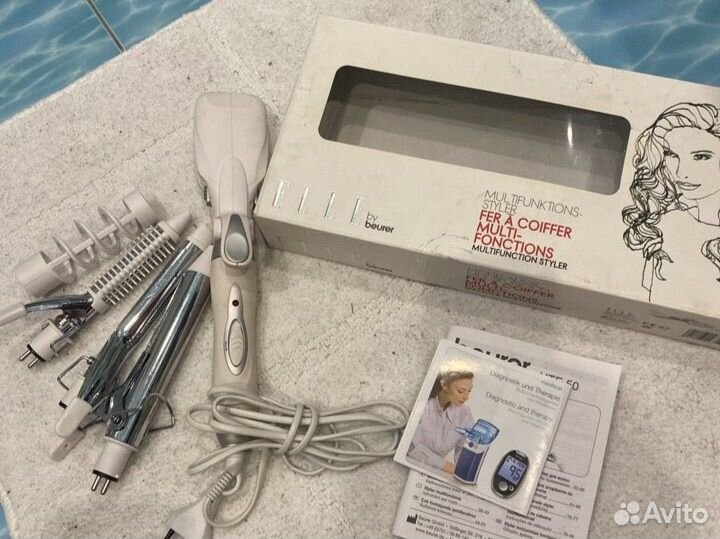 Набор для укладки завивки волос, плойка, гофре