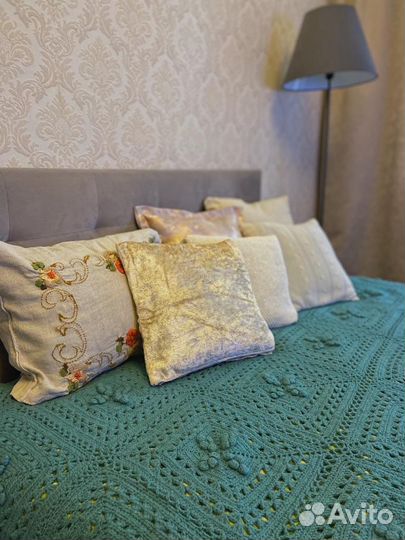 Плед вязаный ручная работа