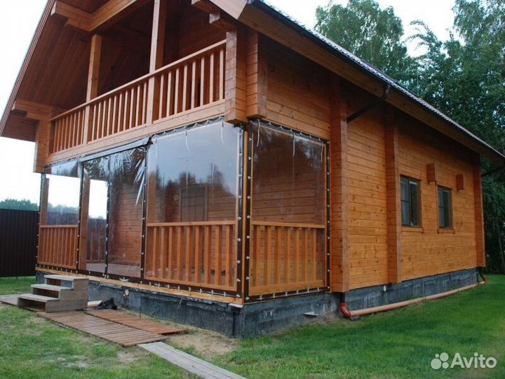 Прозрачные Шторы на беседку веранду