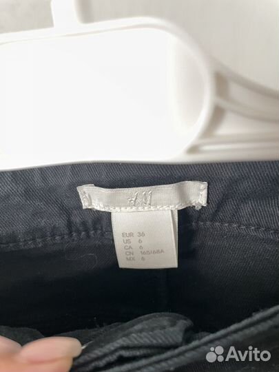 Шорты женские джинсовые черные H&M