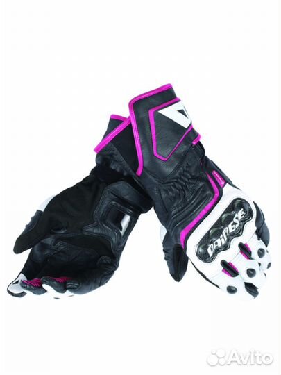 Перчатки Carbon D1 Long Lady Черный/Белый/Фуксия L