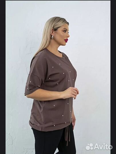 Футболка нарядная больших размеров