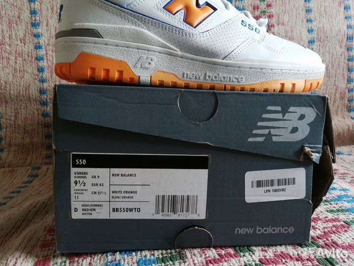 Кроссовки New Balance 550, BB550WTO, р.9.5