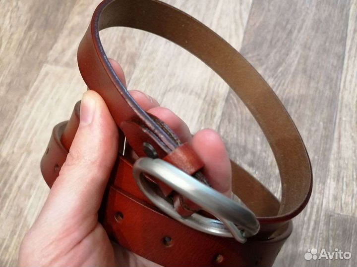 Ремень женский кожаный узкий