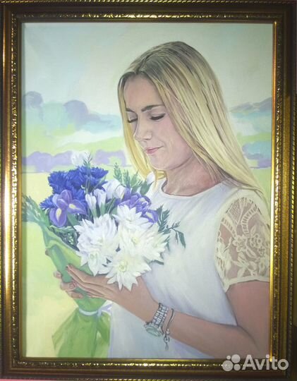 Портрет с фото маслом на холсте