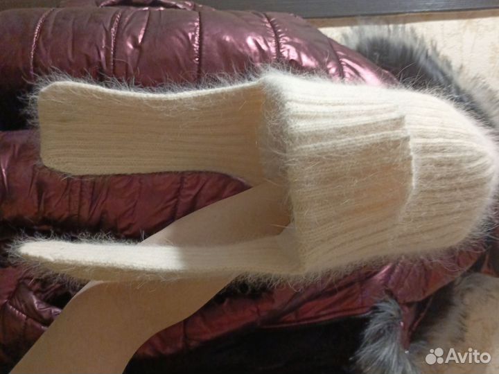 Шапка ушанка женская вязаная