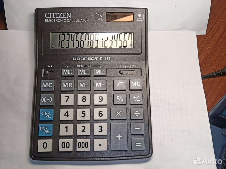 Калькулятор Citizen Correct D-314 16-разрядный