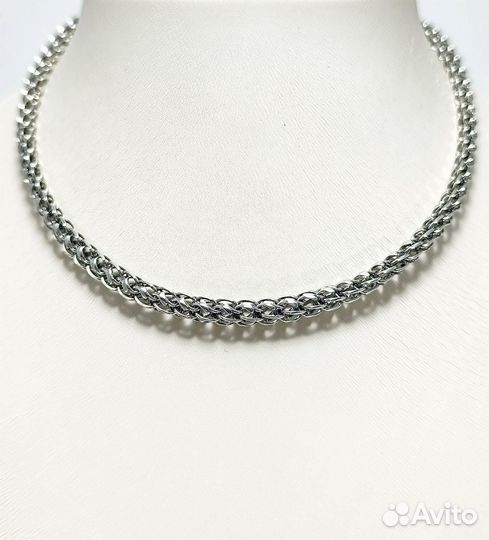 Серебряная цепочка Черепашка из серебра 925 пробы, полновесная, замок карабин, длина 45 см, вес 22,6