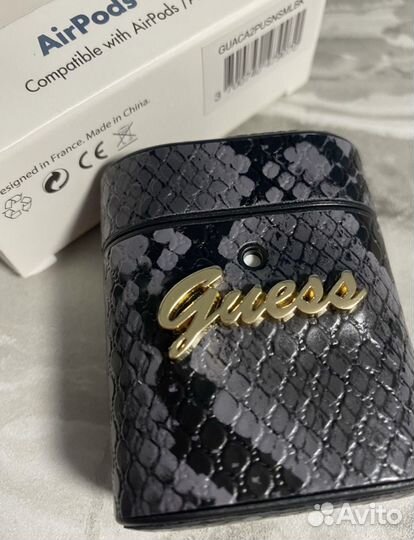 Чехол для наушников airpods 1/2 guess оригинал