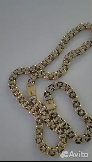 Золотая цепь,браслет(Колье) Бриллианты