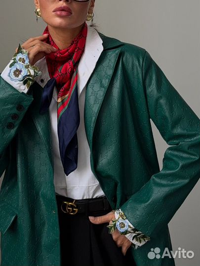 Пиджак базовый и рубашка gucci