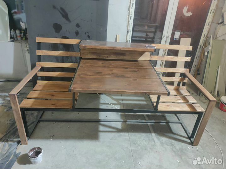 Скамейка уличная со спинкой