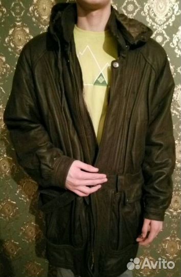 Куртка зимняя, кожа