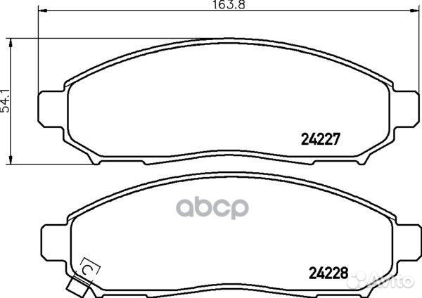 Колодки тормозные дисковые перед NP2020 NIS