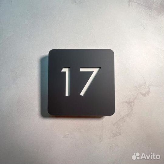 Табличка пластиковая с номером помещения