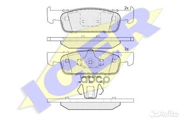 Колодки тормозные комплект 182115 Icer