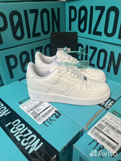 Nike air force 1 white poizon оригинал