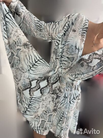 Платье летнее атласное шифоновое женское