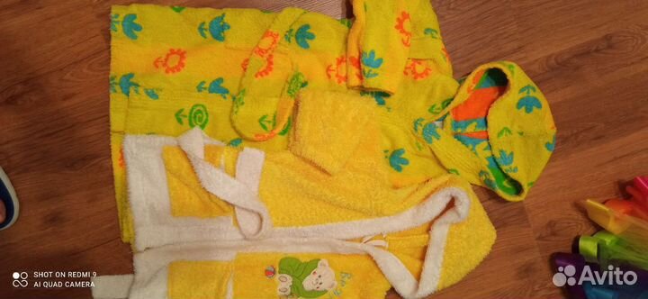 Халат махровый детский 2 шт