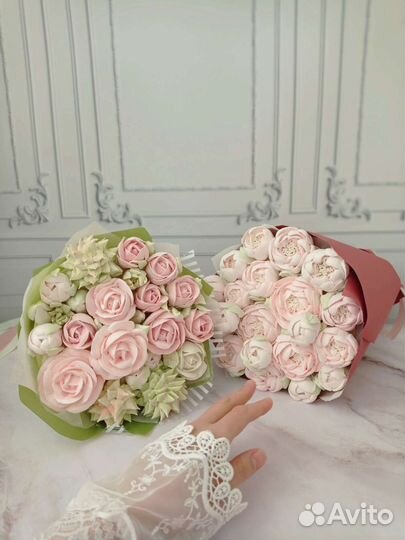 Съедобные букеты из зефира