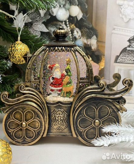 Новогодний светильник Карета