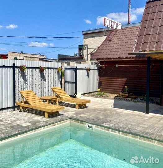 Баня на дровах с подогреваемым бассейном