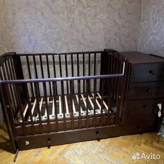 Детская кроватка трансформер гандылян б/у