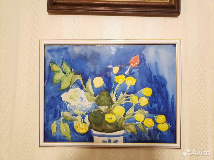 Картина цветы букет тюльпанов 30х40 в раме